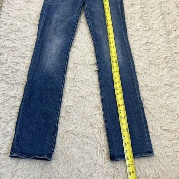 Madewell Low Rise Rail Straight Leg Denim Blue Jeans Women's 26 Dark Wash - Picture 7 of 11